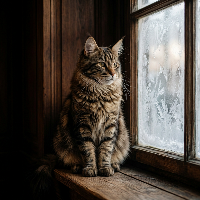 Maine Coon kitten portrait