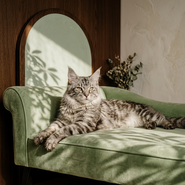 Maine Coon kitten portrait