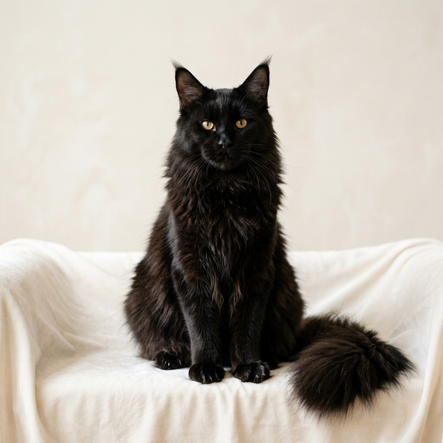 Maine Coon kitten portrait