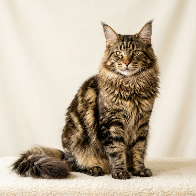 Maine Coon kitten standing