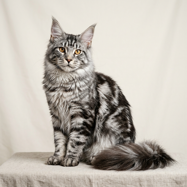 Maine Coon kitten portrait
